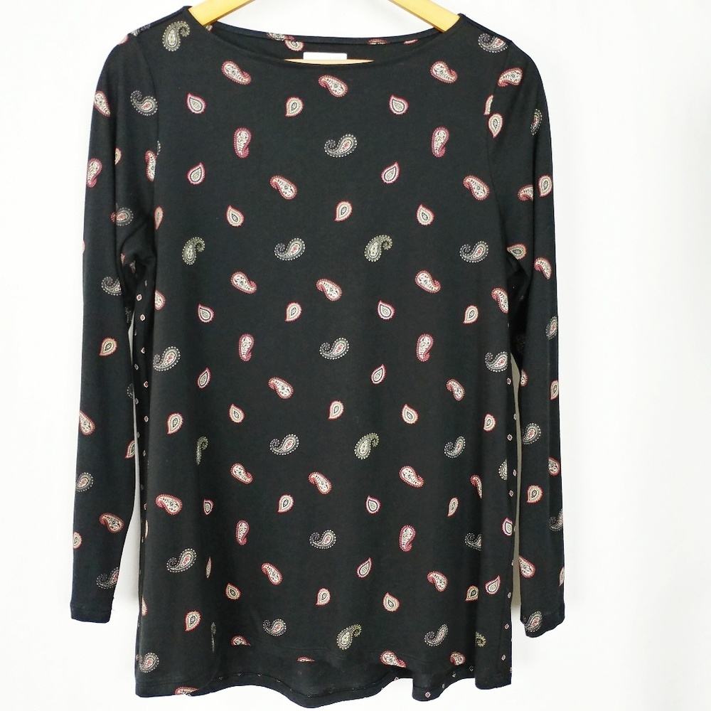 ⭐ J Jill Paisley Print Long Sleeved Blouse Size S